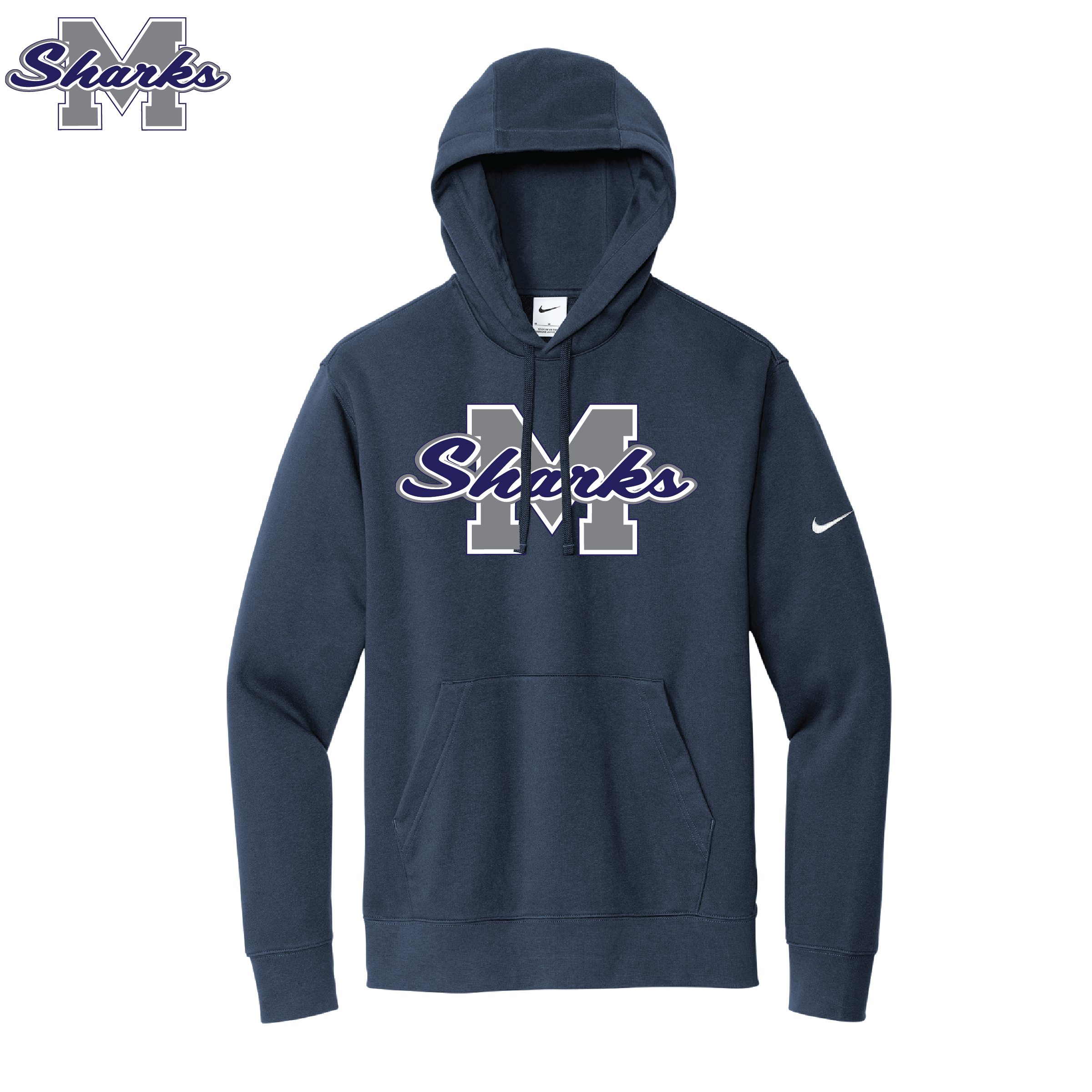 MM SHARKS NIKE CLUB FLEECE HOODIE