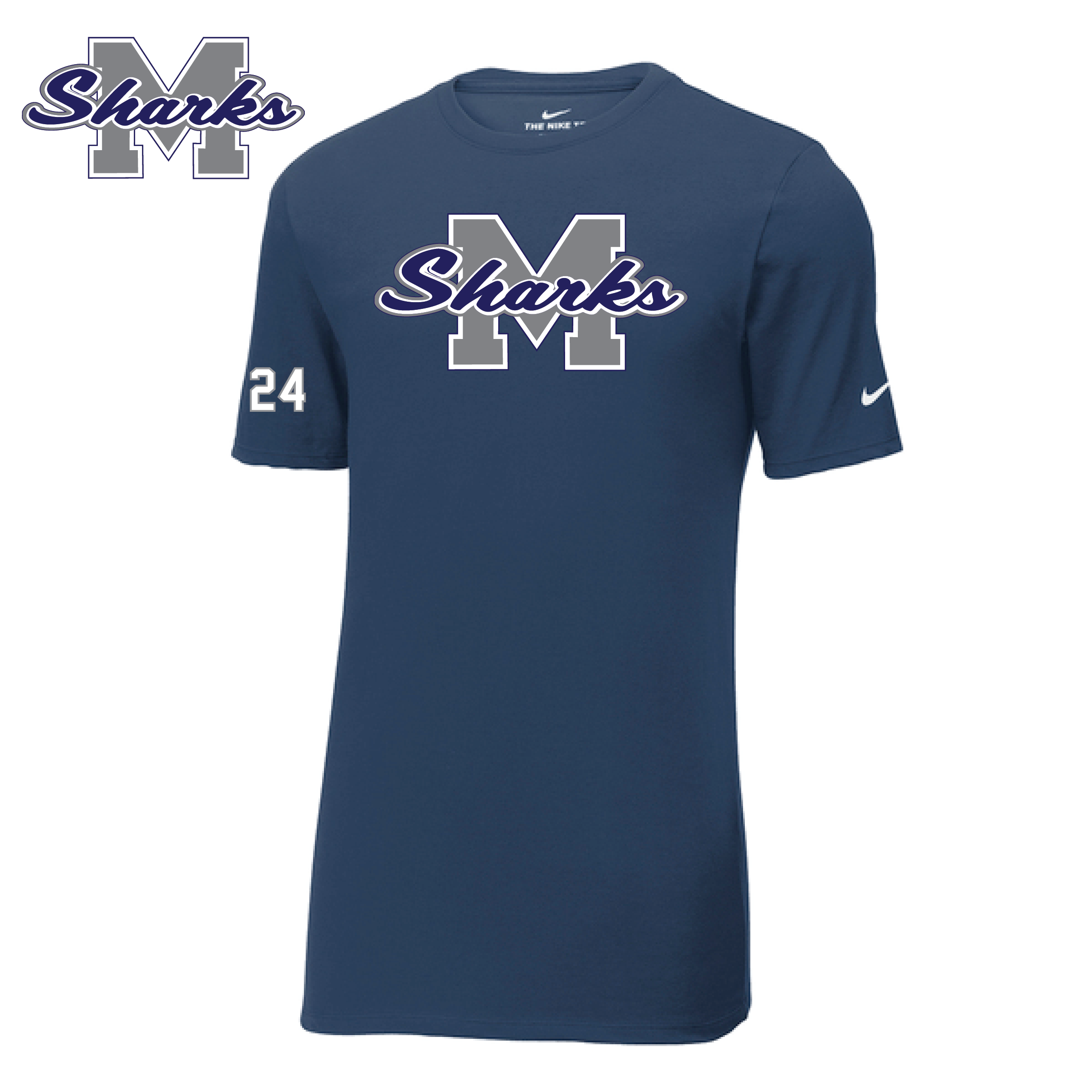 MM SHARKS NIKE Dri-Fit SS TEE