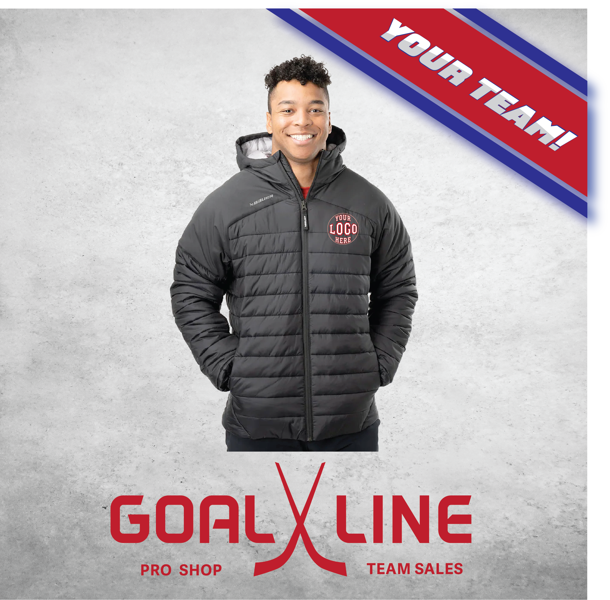 Bauer team puffer jacket (SAMPLE) – Goal Line Apparel