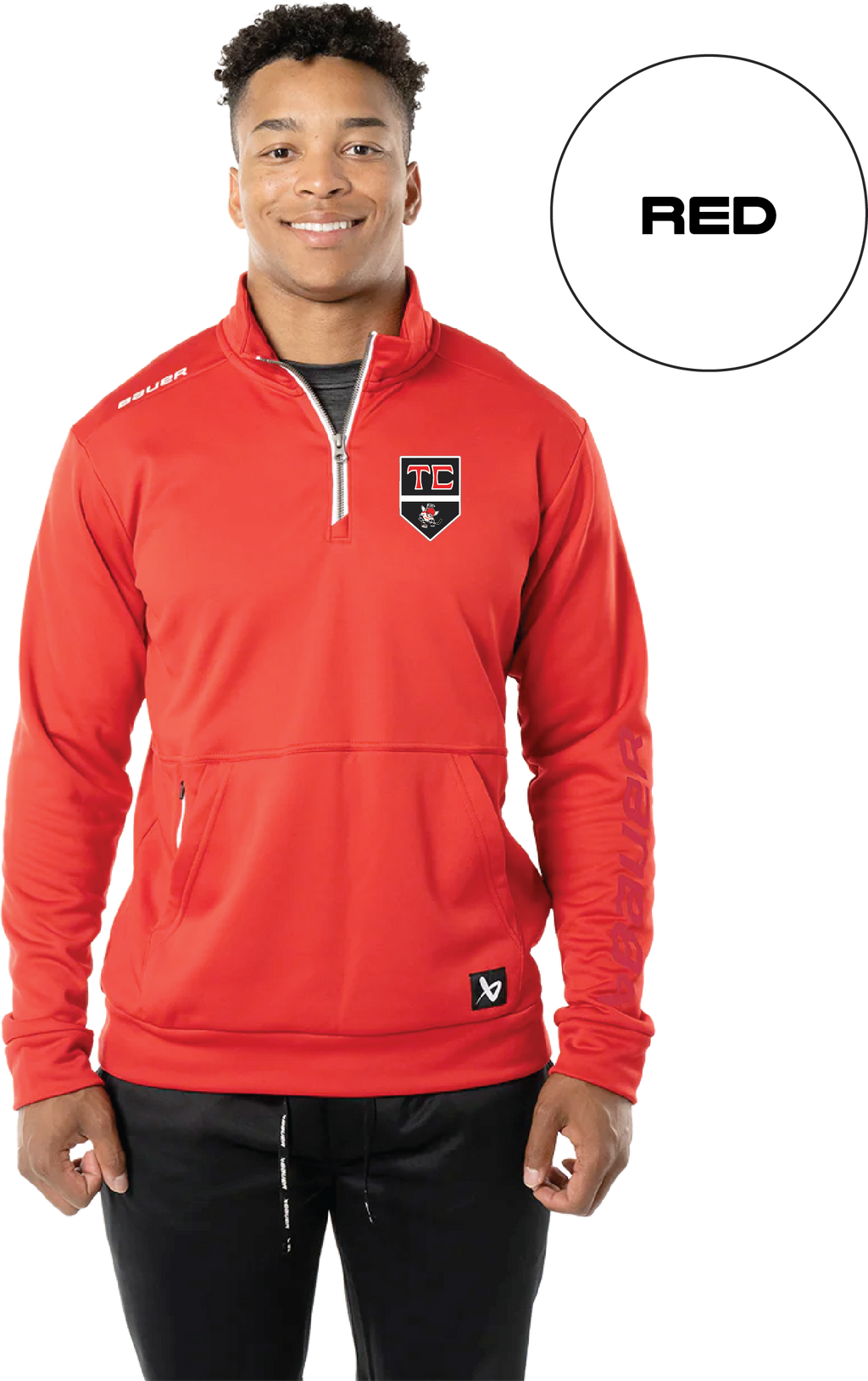 TCS BAUER TEAM HALF ZIP ADULT