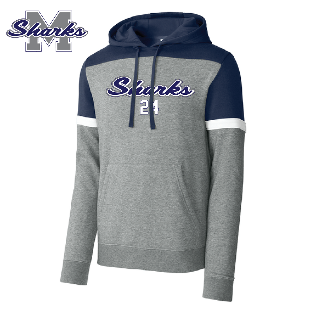 MM SHARKS SPORT-TEK COLORBLOCK HOODIE